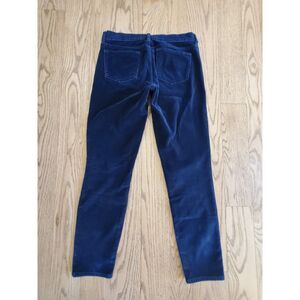 J. Crew Womens 26 Toothpick Cotton Velour Pants Navy GUC Warm Winter GUC